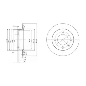 Jeu de 2 disques de frein avant DELPHI