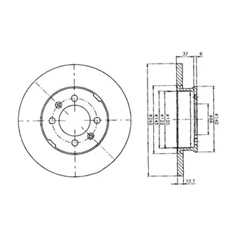 Jeu de 2 disques de frein avant DELPHI BG2150