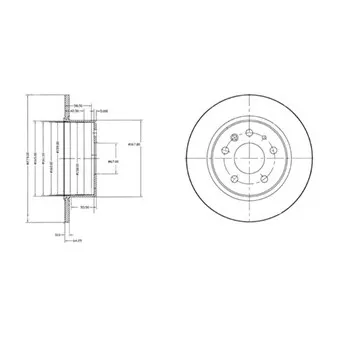 Jeu de 2 disques de frein avant DELPHI BG2252