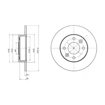 Jeu de 2 disques de frein avant DELPHI BG2258