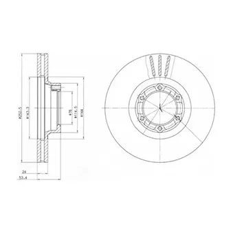 Jeu de 2 disques de frein avant DELPHI BG2284