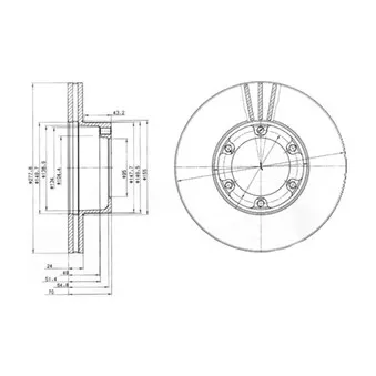 Jeu de 2 disques de frein avant DELPHI BG2286