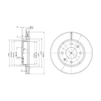 Jeu de 2 disques de frein avant DELPHI BG2292