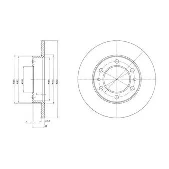 Jeu de 2 disques de frein avant DELPHI BG2325