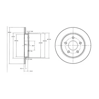 Jeu de 2 disques de frein arrière DELPHI BG2332