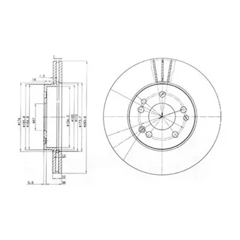 Jeu de 2 disques de frein avant DELPHI BG2345