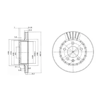 Jeu de 2 disques de frein avant DELPHI BG2384