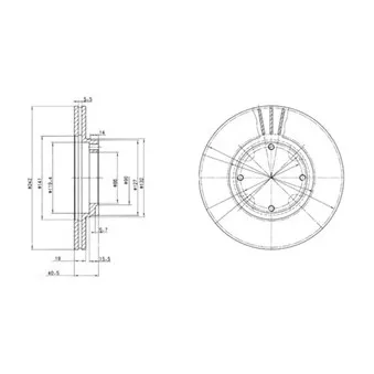 Jeu de 2 disques de frein avant DELPHI BG2394