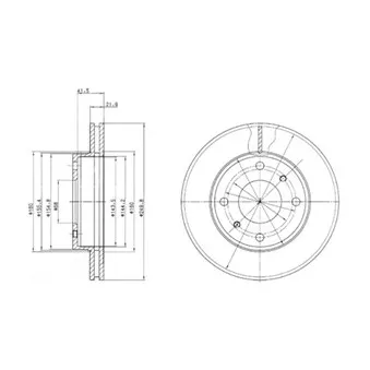 Jeu de 2 disques de frein avant DELPHI BG2395