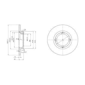 Jeu de 2 disques de frein avant DELPHI BG2400