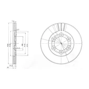 Jeu de 2 disques de frein avant DELPHI BG2416