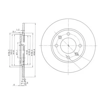 Jeu de 2 disques de frein arrière DELPHI BG2445