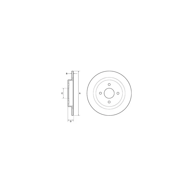 Jeu de 2 disques de frein arrière DELPHI BG2537