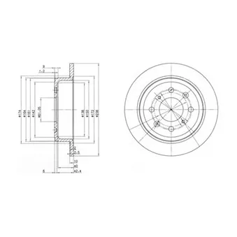 Jeu de 2 disques de frein arrière DELPHI