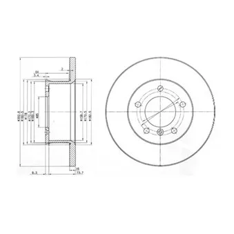 Jeu de 2 disques de frein avant DELPHI BG2556