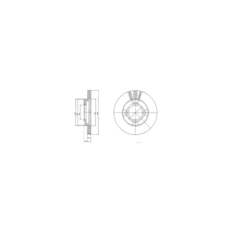 Jeu de 2 disques de frein avant DELPHI BG2564