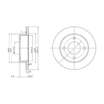 Jeu de 2 disques de frein avant DELPHI BG2566