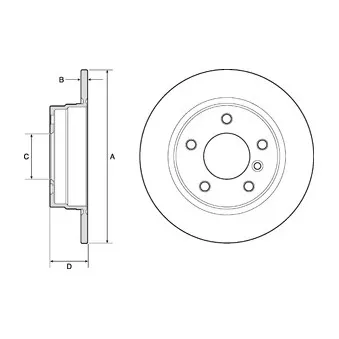 Jeu de 2 disques de frein arrière DELPHI