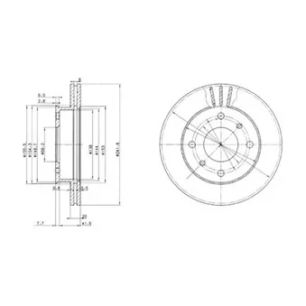 Jeu de 2 disques de frein avant DELPHI BG2632