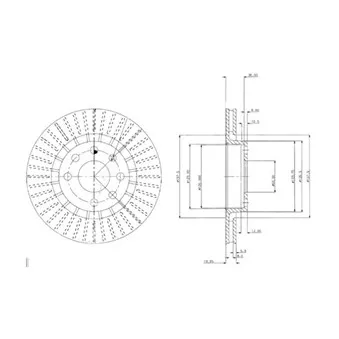 Jeu de 2 disques de frein avant DELPHI BG2636