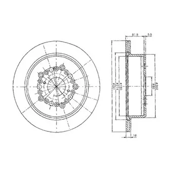 Jeu de 2 disques de frein avant DELPHI BG2662