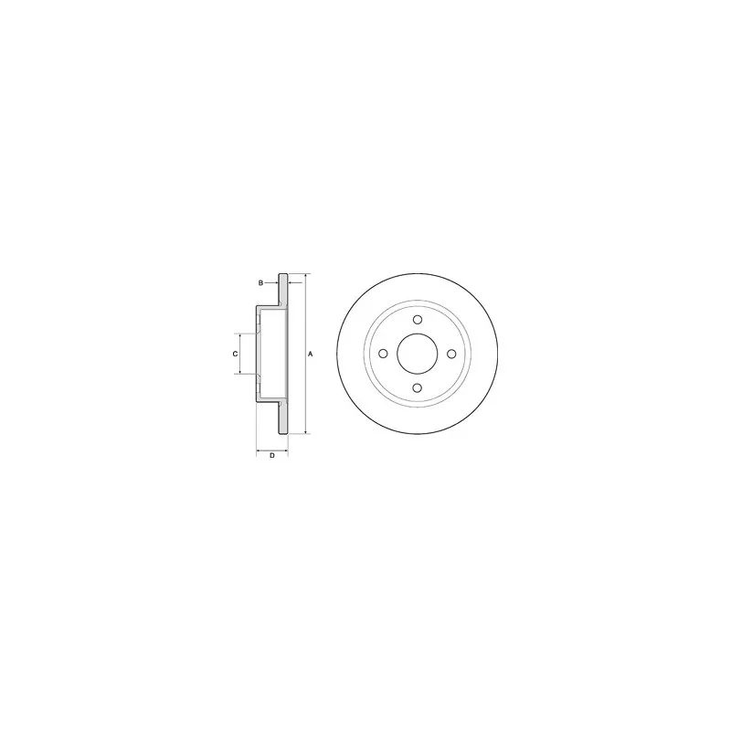 Jeu de 2 disques de frein avant DELPHI BG2683