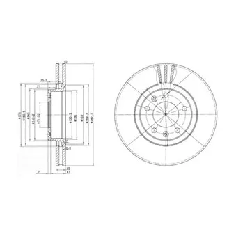 Jeu de 2 disques de frein avant DELPHI BG2688