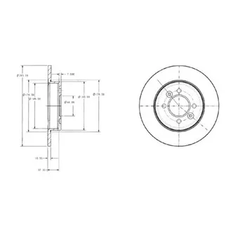 Jeu de 2 disques de frein arrière DELPHI