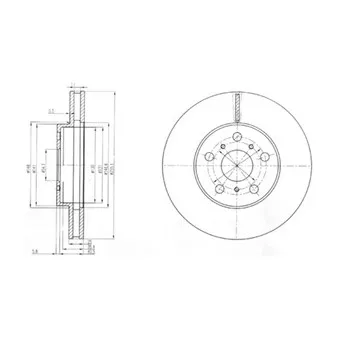 Jeu de 2 disques de frein avant DELPHI BG2711