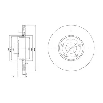 Jeu de 2 disques de frein avant DELPHI BG2749