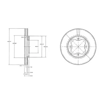 Jeu de 2 disques de frein avant DELPHI BG2798