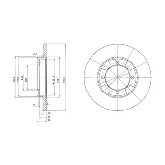 Jeu de 2 disques de frein avant DELPHI BG2807