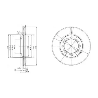 Jeu de 2 disques de frein avant DELPHI BG2808