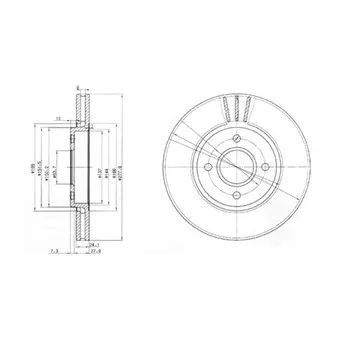 Jeu de 2 disques de frein avant DELPHI BG2813