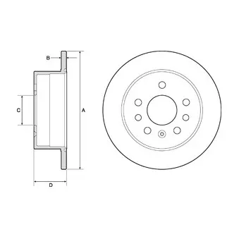 Jeu de 2 disques de frein arrière DELPHI BG2879