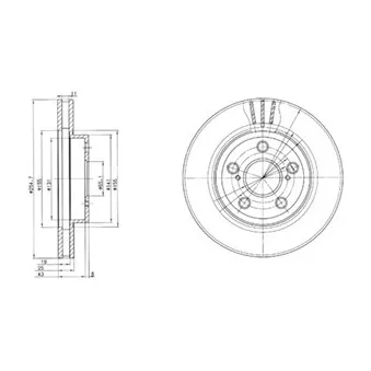 Jeu de 2 disques de frein avant DELPHI BG2880