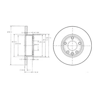 Jeu de 2 disques de frein avant DELPHI BG2898