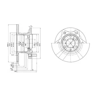 Jeu de 2 disques de frein avant DELPHI BG302