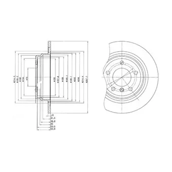 Jeu de 2 disques de frein arrière DELPHI