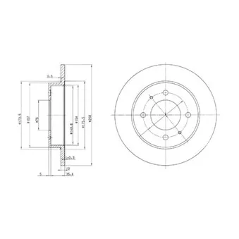 Jeu de 2 disques de frein arrière DELPHI BG3070