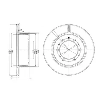 Jeu de 2 disques de frein arrière DELPHI BG3117