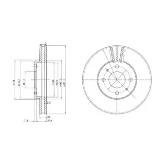 Jeu de 2 disques de frein avant DELPHI BG3124