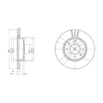 Jeu de 2 disques de frein avant DELPHI BG3134