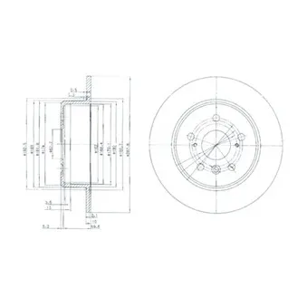 Jeu de 2 disques de frein arrière DELPHI BG3183