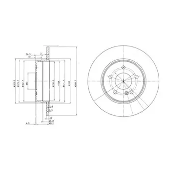 Jeu de 2 disques de frein arrière DELPHI BG3239