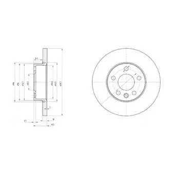 Jeu de 2 disques de frein avant DELPHI