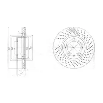 Jeu de 2 disques de frein avant DELPHI BG3564