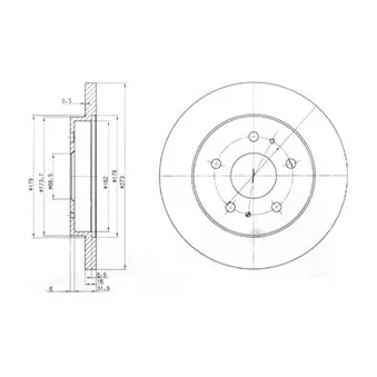 Jeu de 2 disques de frein avant DELPHI BG3607