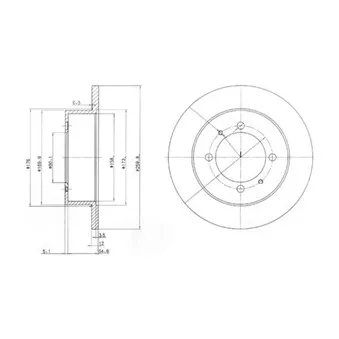 Jeu de 2 disques de frein arrière DELPHI