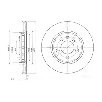 Jeu de 2 disques de frein arrière DELPHI